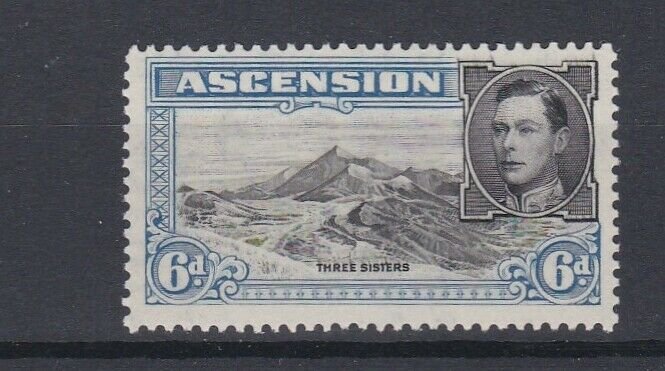 ASCENSION  1938  S G 43   6D BLACK  &  BLUE  PERF 131/2 MNH 