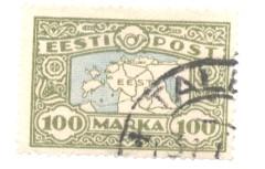 Estonia Sc 78 1923 100m Map stamp used