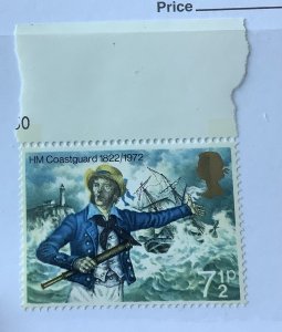 Great Britain 1972 Scott 669 MNH - 7.½p,  British Coast Guard Sesquicentennial