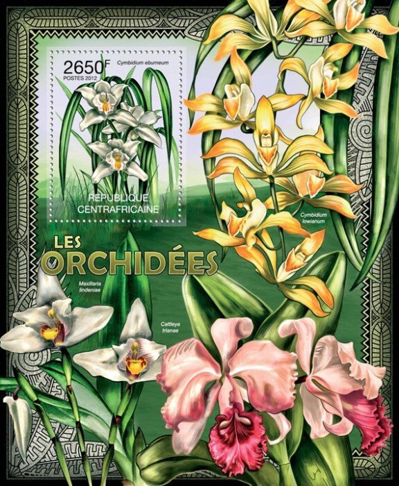 C A R - 2012 - Orchids - Perf Souv Sheet - Mint Never Hinged