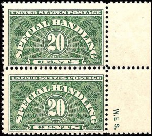 QE3a Mint,OG,NH... Pair... SCV $30.00... w/Printer initials