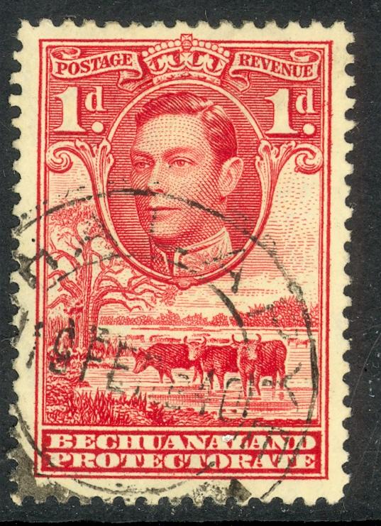 BECHUANALAND 1938 KGVI 1d Pictorial Scott No. 125 F-VFU