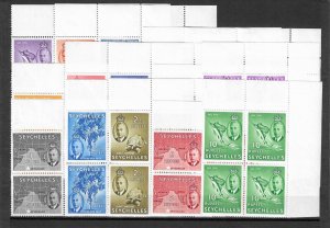 SEYCHELLES 1952 SG 158/172 MNH Cat £360