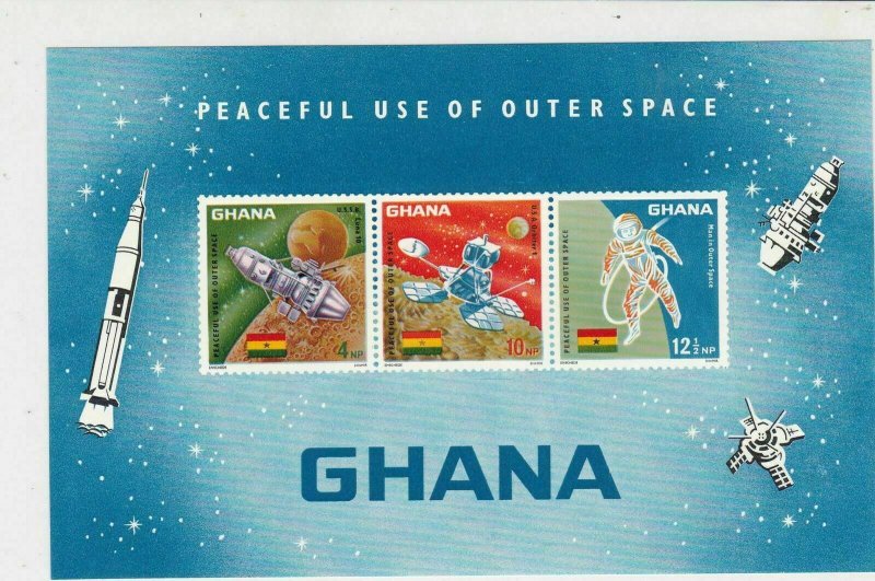 Ghana Peaceful Use of Outer Space Mint Never Hinged Stamps Sheet Ref 23738