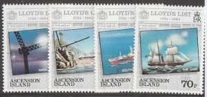 ASCENSION ISLAND #351-4 MINT NEVER HINGED COMPLETE