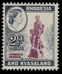 RHODESIA & NYASALAND QEII SG21, 2½d purple & grey-blue, LH MINT.