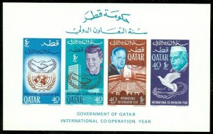 EDW1949SELL : QATAR 1966 Scott #100cd Imperforated Souvenir Sheet VF MNH Cat $55