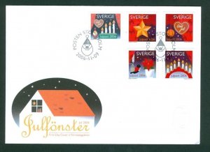 Sweden FDC Cachet Christmas 2006, Christmas Window  Decorations. See Description