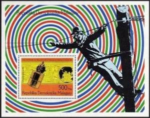 Malagasy 558,MNH. 1st telephone call-100,1976.Alexander Bell.Telestar satellite.