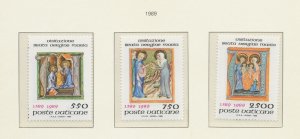 VATICAN - Scott 826-828 - MNH - 1989