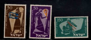 ISRAEL Scott 121-123  MNH** Musician stamp set