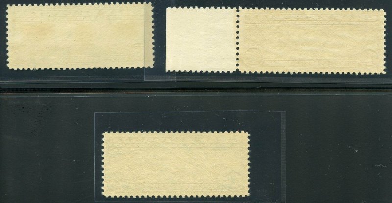 US SCOTT #C13-C15, Mint-XF-Sup-OG-NH Graded 95 W/ Certs SMQ $3800 (GARY 9/2/20)