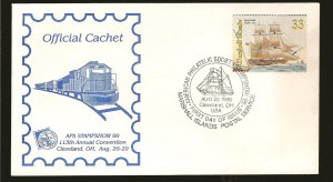 Marshall Islands SC#1161 on APS Stamp Show 99 Cleveland OH Cachet FDC Used