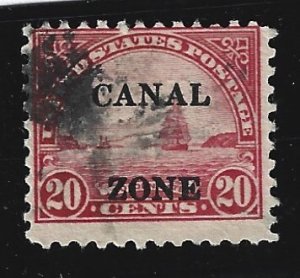 Canal Zone Scott #92 Used 20c Sharp A O/P 2019 CV $3.25