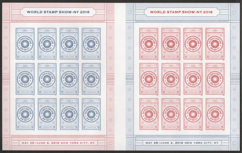 MALACK 5062 - 63 Forever World Stamp Show - NY 2016 ..MORE.. sheet5062-63
