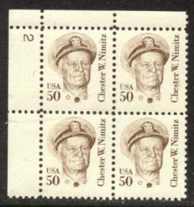 US Stamp #1869 - Great American Chester Nimitz - Plt.Blk/4