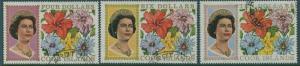 Cook Islands 1967 SG246A-248A Flowers QEII FU