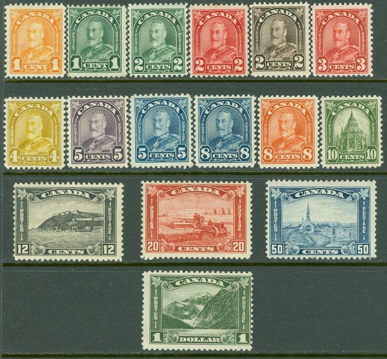 EDW1949SELL : CANADA 1930-31 Scott #162-77 Cplt Mint OG Very Fresh set. Cat $505