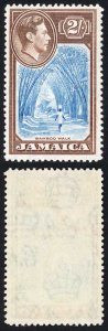 Jamaica SG131 2/- Blue and Chocolate M/M Cat 35 pounds