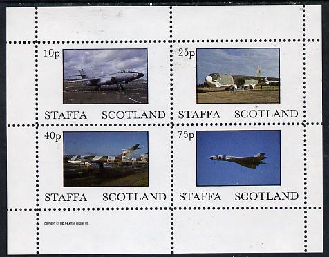 Staffa 1982 Military Jets perf  set of 4 values (10p to 7...