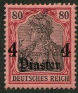 German Offices Turkey SC# 38  4pi on 80pf on Germany MH