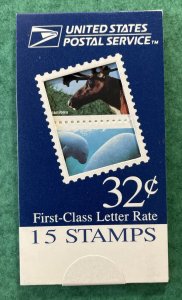 BK256 ENDANGERED SPECIES (3105) Makeshift Booklet of 15 US 32¢ Stamps MNH 1996