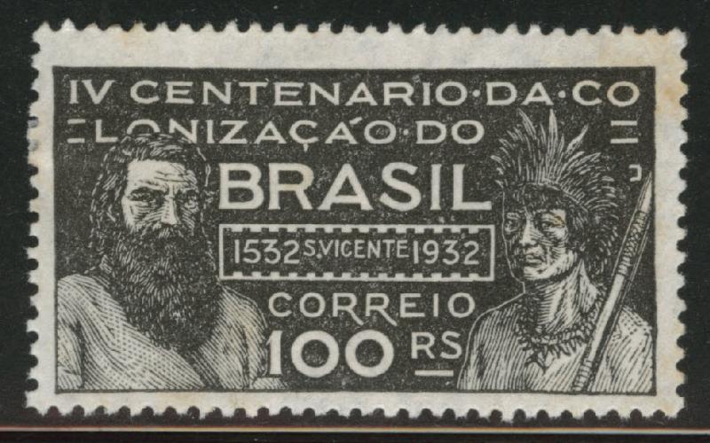 Brazil Scott 360MH* from 1932 set tone spots