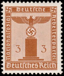 ✔️ GERMANY THIRD REICH 1942 - OFFICIAL NO WM L'BRWN - MI. 156 ** MNH OG [DM156A]