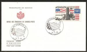 Monaco 1545 1986 AMERIPEX FDC