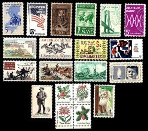 1964 Year Set of 20 Commemorative Stamps Mint NH - Stuart Katz