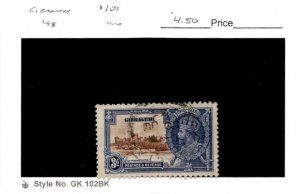 Gibraltar, Postage Stamp, #101 Used, 1935 Silver Jubilee (AB)