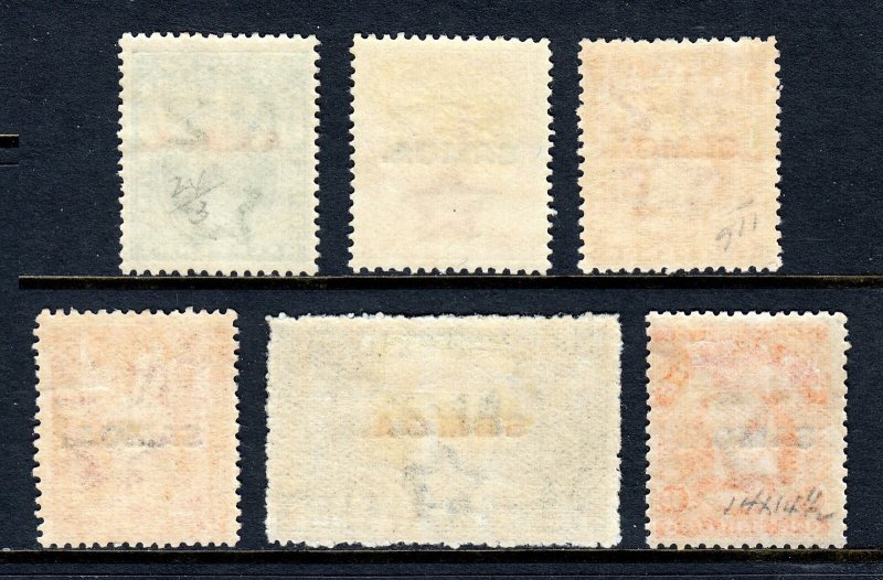 SAMOA — SCOTT 114-119 — 1914 KEVII SAMOA OVERPRINT SET — MH — SCV $19