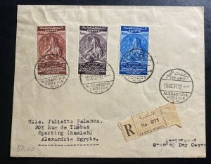 1937 Alexandria Egypt First Day Cover Locally Used Abolition Of Capitulation