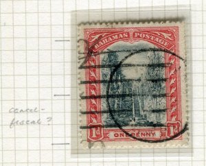 BAHAMAS; 1911 Queen's Staircase Mint Shade of 1d. value + Postmark