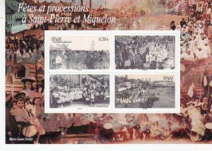 St Pierre & Miquelon - Festivals 4 Stamp Sheet 19N-002