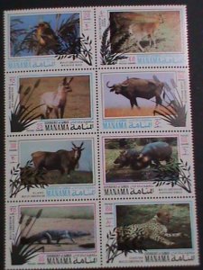 MANAMA-WILD LIFE CONSERVATION-ENDANGER ANIMALS- MNH BLOCK SET VERY FINE