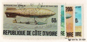 Ivory Coast #440-4 CTO cpl airships