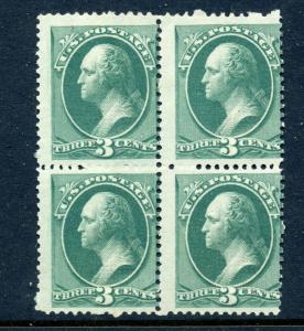 158e Washington Grill Mint Block of 4 Stamps  (Stock 158 By162)