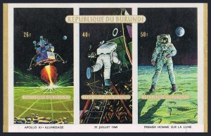 Burundi 302 ac sheet imperf, MNH. Michel Bl.37B. Moon landing, 1969.