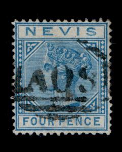 VINTAGE: NEVIS 1882-90 USD,BH SCOTT # 26 $ 55 LOT # VSANEV1882F