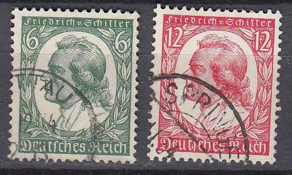 Germany - 1934 Friedrich Von Schiller Sc# 446/447 (928)