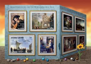 SIERRA LEONE 2016 SHEET DUTCH GOLDEN AGE ART PAINTINGS srl16604a