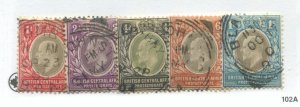 British East Africa 1890 various values to 1 rupee used