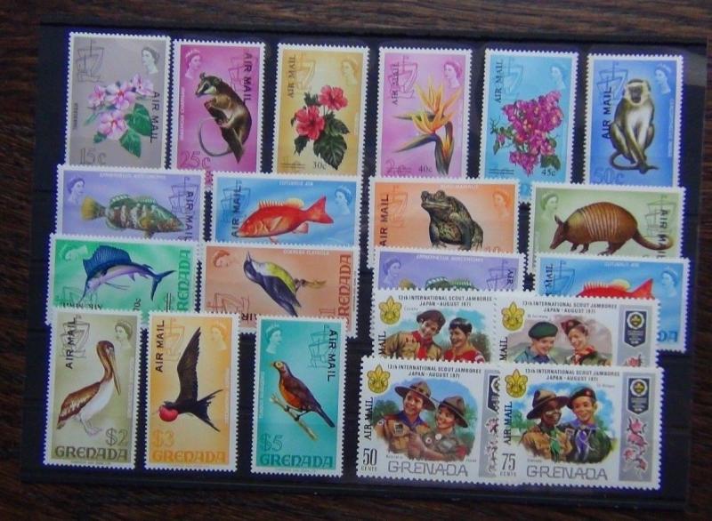 Grenada 1972 Airmail set complete to $5 SG501 - SG521 MNH 