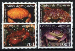 French Polynesia 1042-1045 MNH Marine Life Crabs ZAYIX 0624S0038