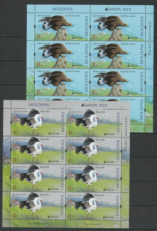 Moldova 2019 CEPT Europa Birds MNH Full Sheets