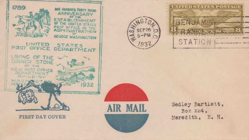 Air Mail Postage Rubber Cling Stamp