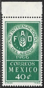 MEXICO 1966 FAO International RICE YEAR Issue Sc 973 MNH