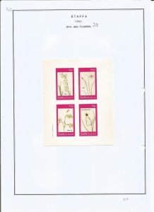 STAFFA - 1982 - Flowers - Sheets - Mint Light Hinged - Private Issue