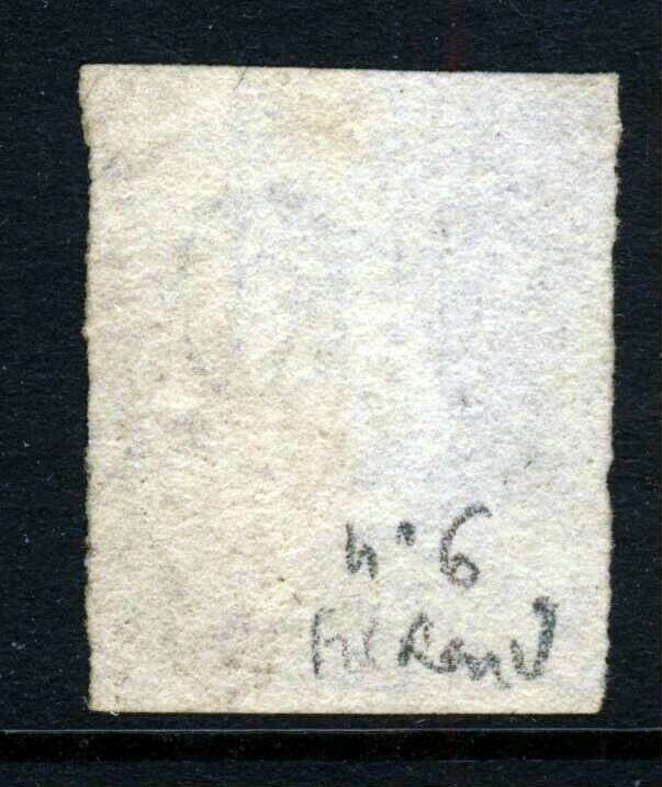 CHILE 1856-1860 10c. COLON ESTANCOS SANTIAGO Print Chile #8 Scott #10 SG 23 Wmk3